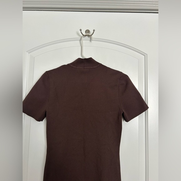 Artizia Babaton Chocolate Brown Bodycon Mini Dress size large - Picture 8 of 12